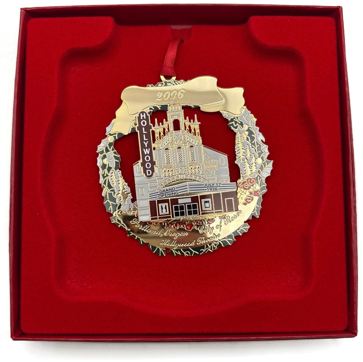 Portland Ornament The Historic Hollywood Theatre Gold Plated Christmas 20060