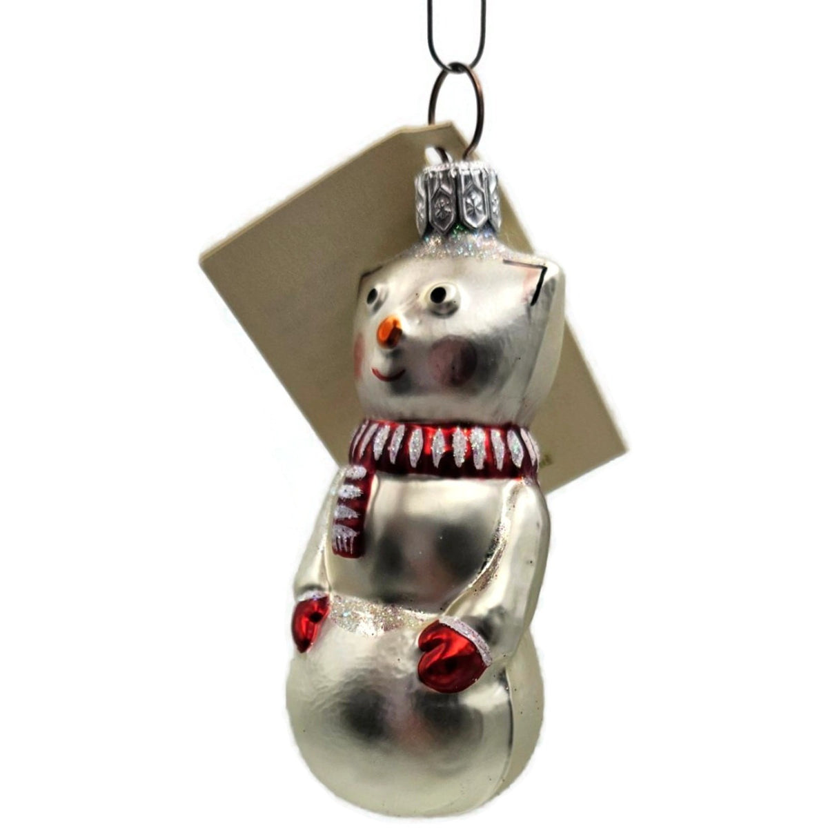 Patricia Breen Snowcat With Red Striped Scarf Pearl Christmas Tree Ornament 95269