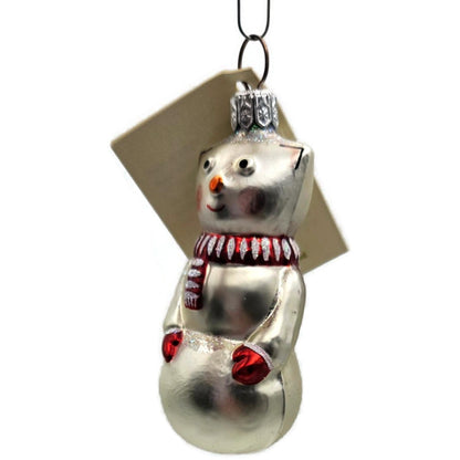 Patricia Breen Snowcat With Red Striped Scarf Pearl Christmas Tree Ornament 95269