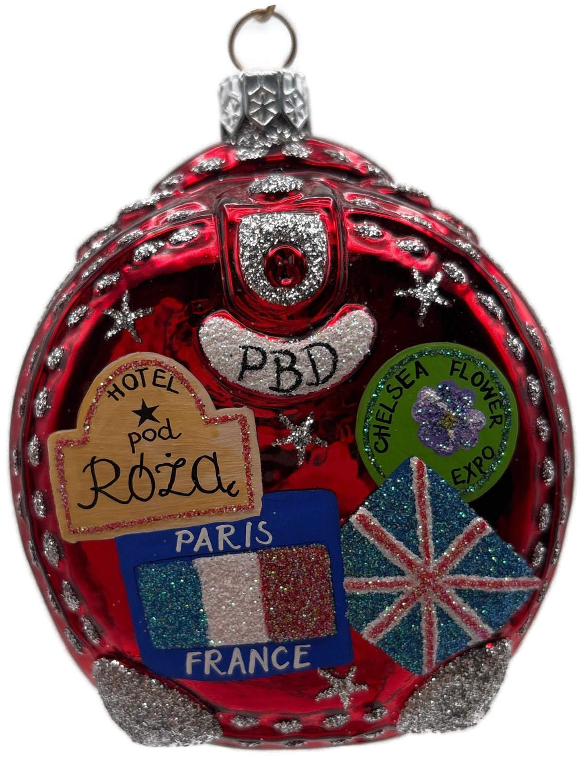 Patricia Breen Journey With Me Red Highlands Stars Christmas Tree Ornament 21132