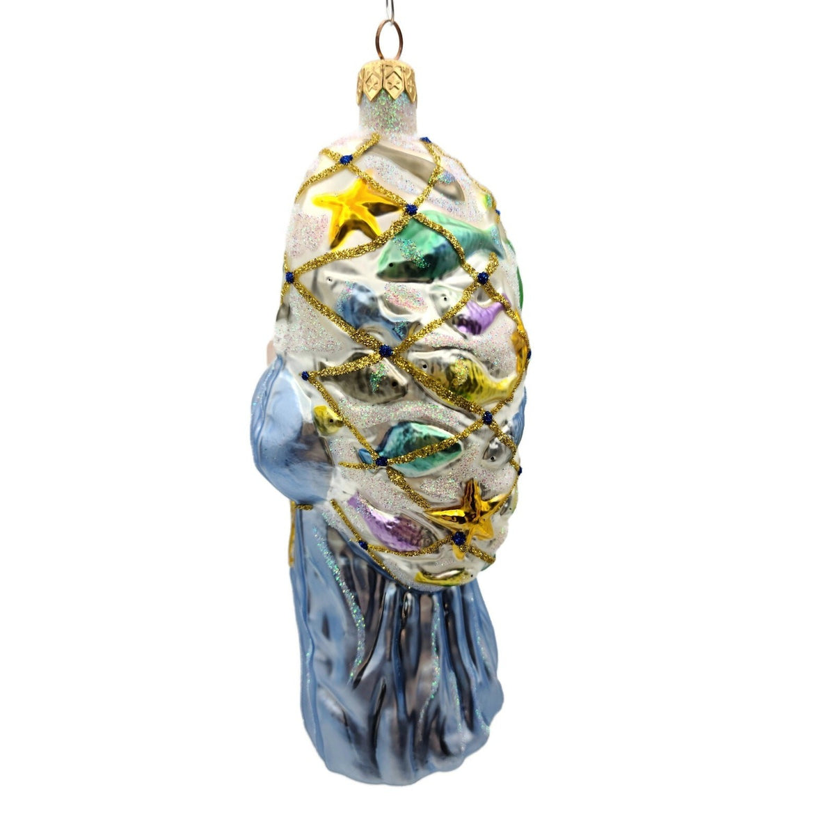 Patricia Breen Saint Peter Fisher of Men Blue Santa Christmas Ornament 97395