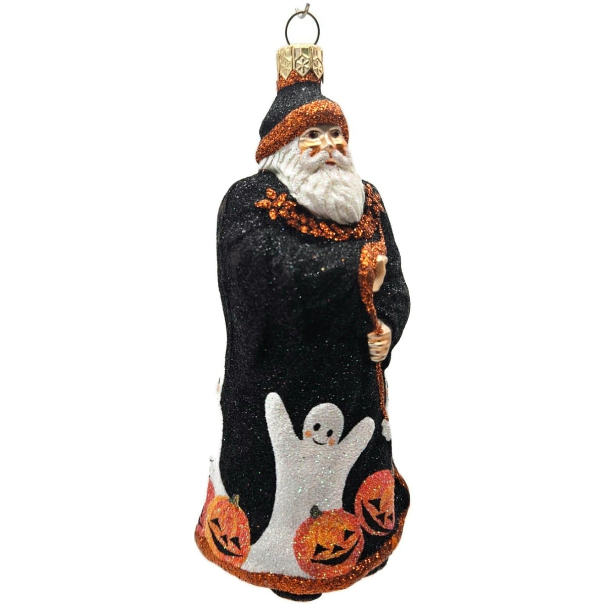 Patricia Breen Redoute Santa Halloween Black Pumpkins Christmas Ornament 21251