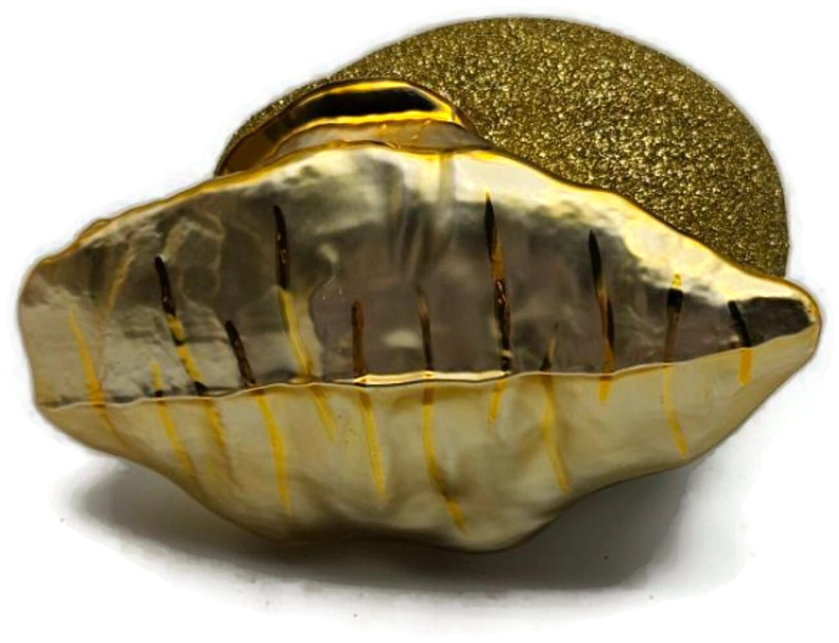 Patricia Breen Escargot Gold Glitter Snail Nautical Christmas Ornament 97129