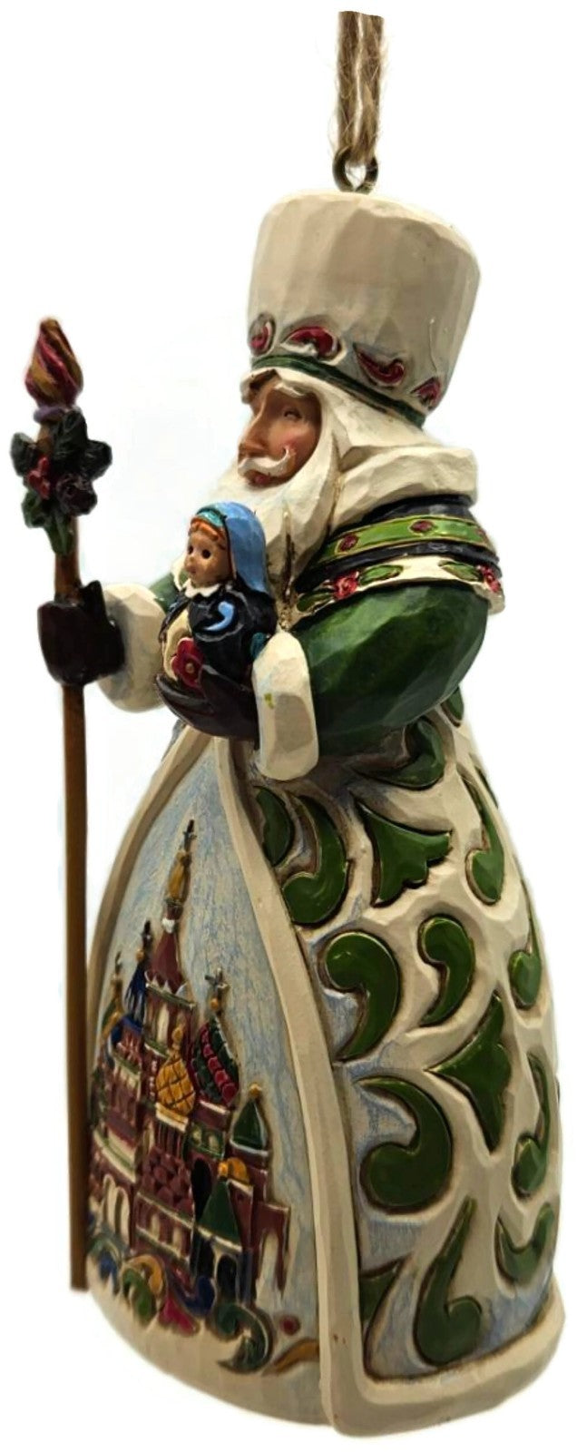 Jim Shore Heartwood Creek Russian Santa St Basil's Cathedral Christmas Ornament2