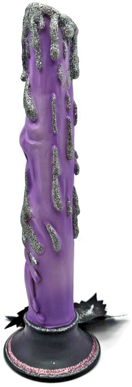 Kurt Adler Anthropomorphic LED Candle Stick Ghost Face Purple Halloween Decor6