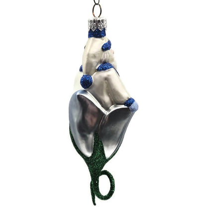 Patricia Breen Bluebell Pearl Santa Blue Flower Spring Christmas Ornament 99956