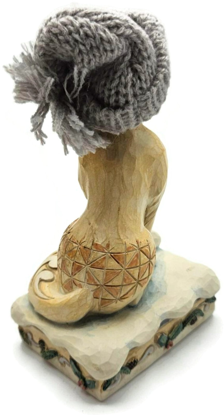 Jim Shore White Woodland Foxy Festive Spirit Fox Knit Hat Christmas Figurine5