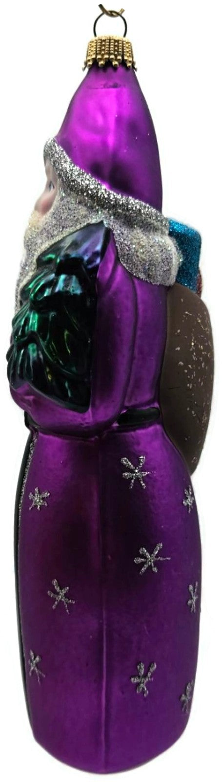 Larry Fraga Father Christmas Purple Snowflakes Tree Santa Claus Ornament6