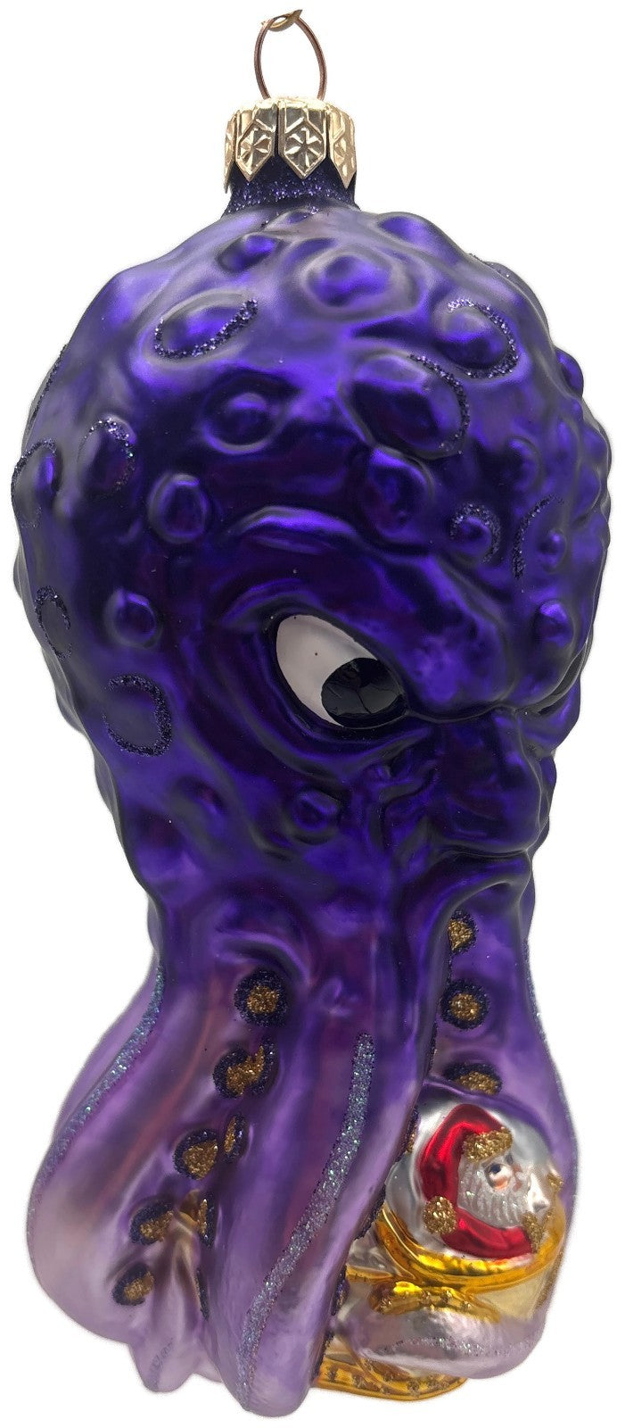 Patricia Breen Help Santa! Purple Octopus Aquatic Summer Christmas Ornament 99131