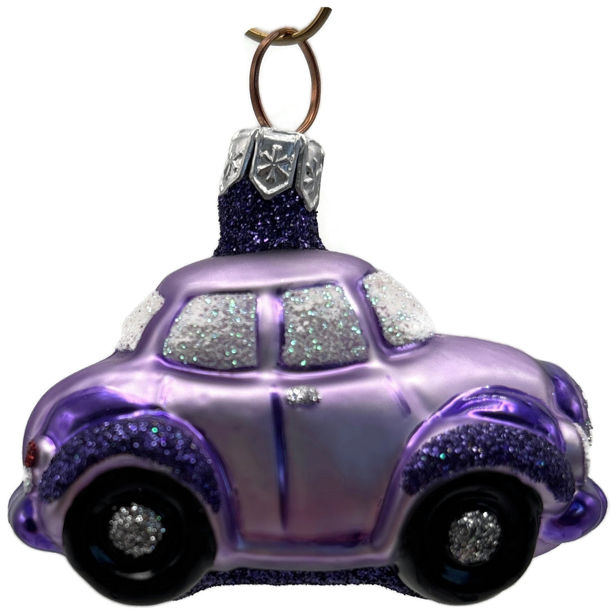 Patricia Breen Car Purple Glass OOAK Christmas Tree Decor Ornament CATZ 9900CO7