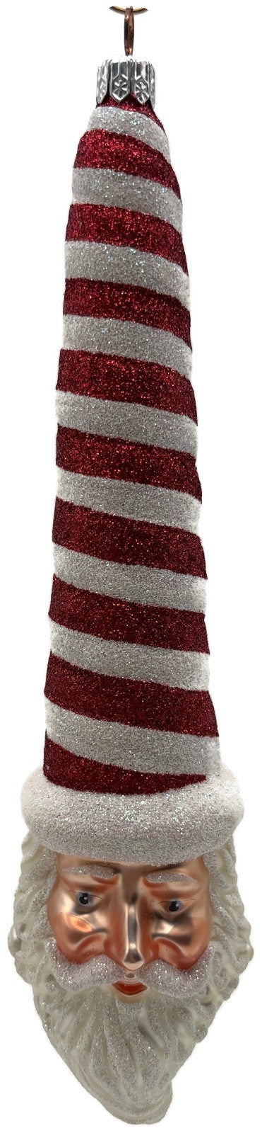 Patricia Breen Sucre Santa Red White Peppermint Striped Christmas Ornament 20380