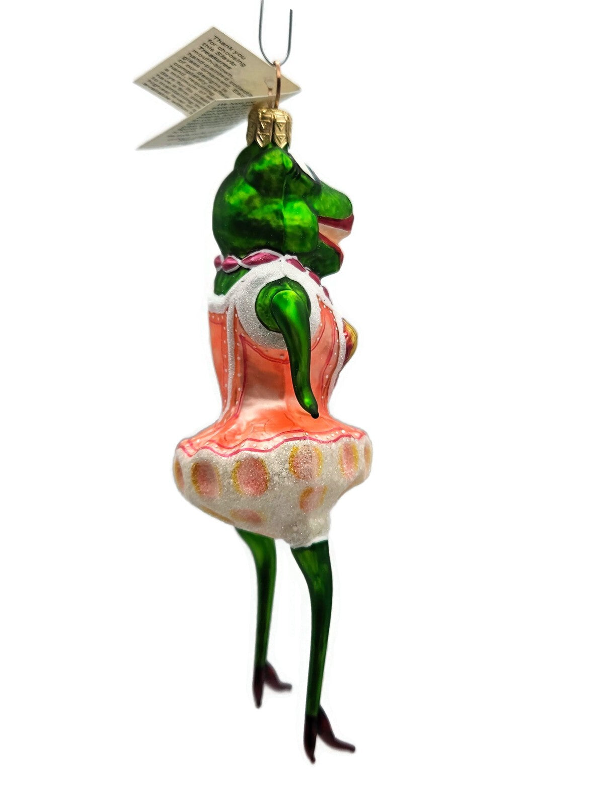 Slavic Treasures High Wire Honey Frog Blown Glass Christmas Ornament 00403AFB4
