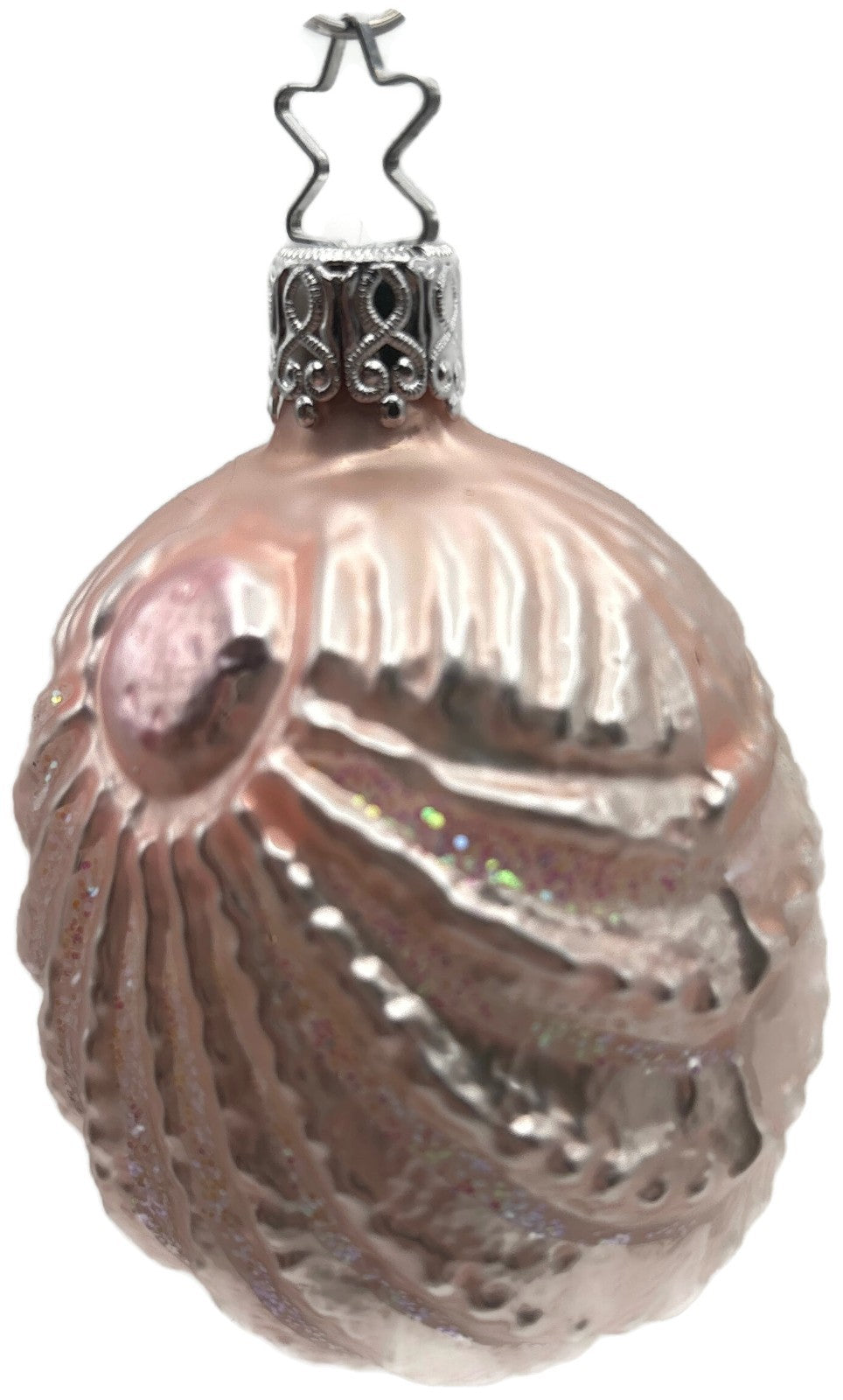 Inge-Glas OWC 3623 Pink Sea Shell German Glass Christmas Ornament Star Crown6
