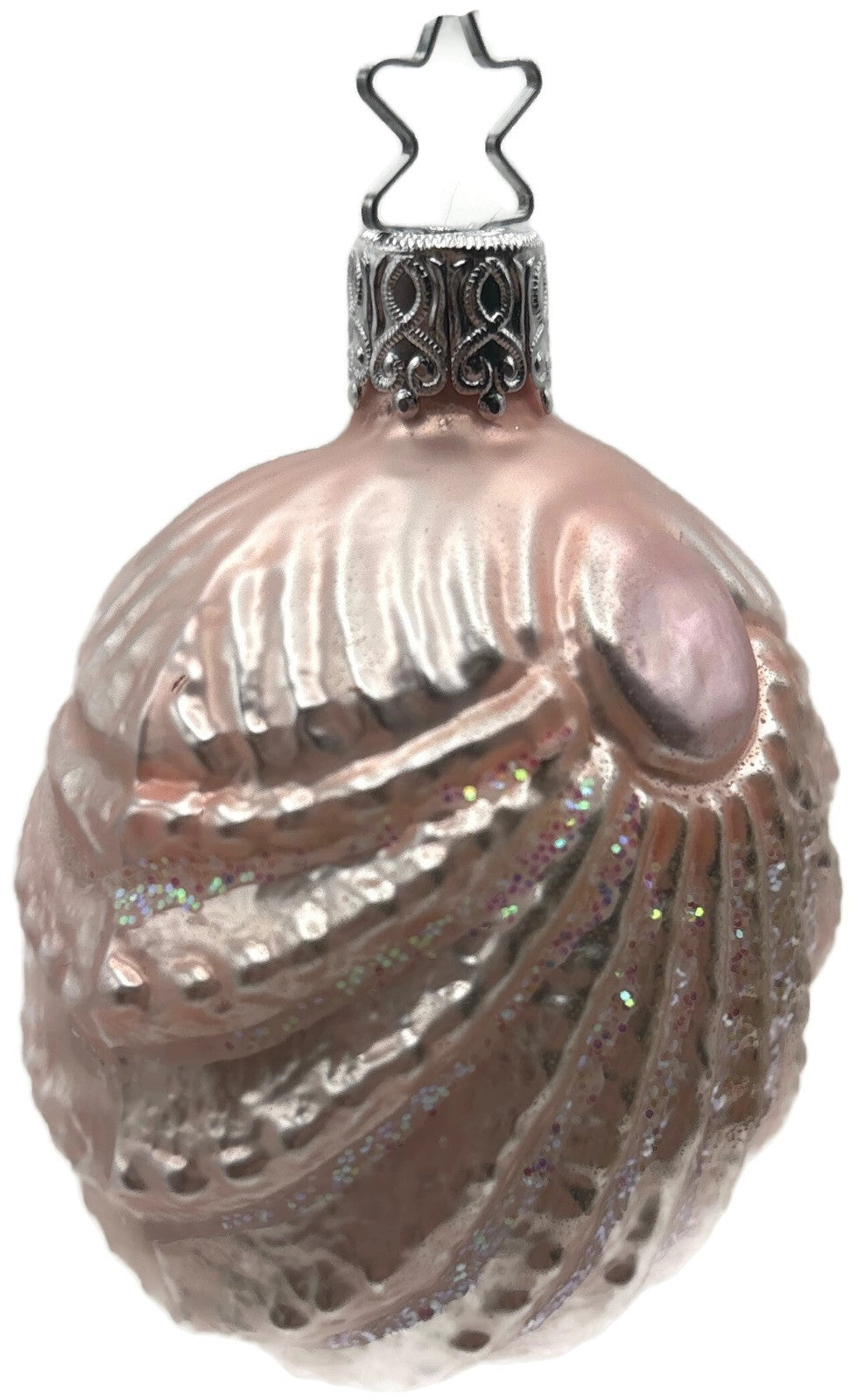 Inge-Glas OWC 3623 Pink Sea Shell German Glass Christmas Ornament Star Crown4