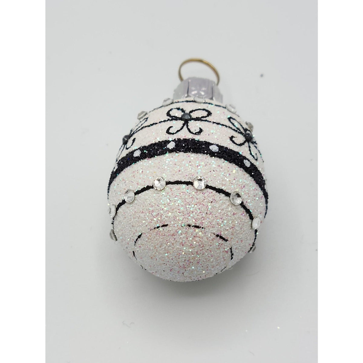 Patricia Breen Miniature Egg Beribboned and Bowed Jeweled Easter Ornament 29226