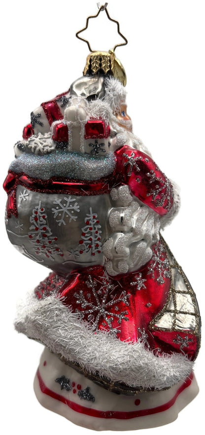 Christopher Radko Winter Splendor Santa Glass Christmas Tree Ornament 10217404