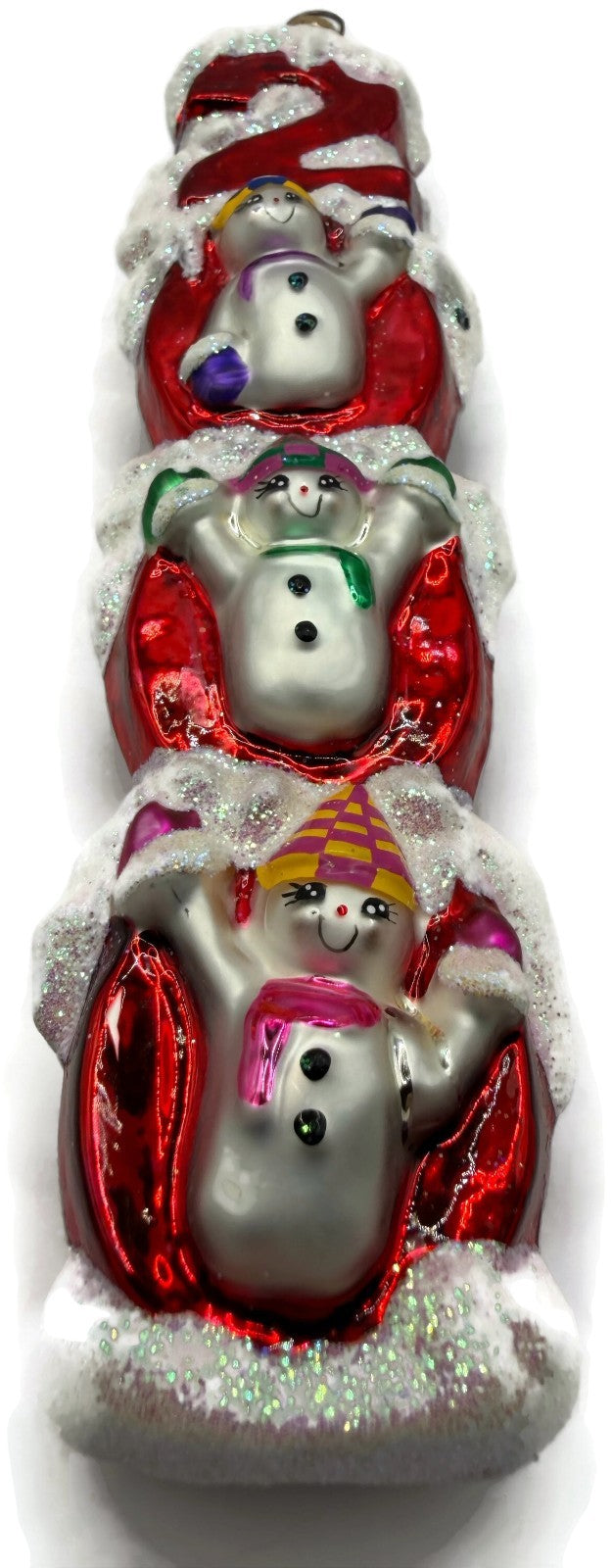 Christopher Radko Millennium Magic 2000 Snowman Christmas Tree Ornament 99 310 012
