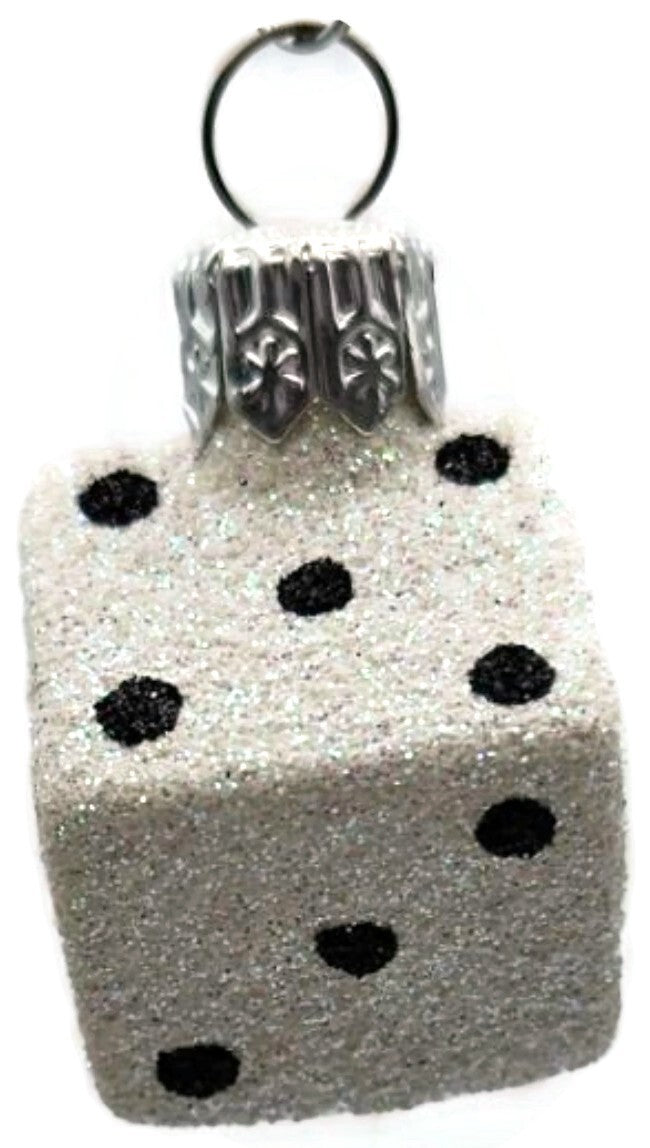 Patricia Breen Dice Pair Black and White 2 Part Mini Christmas Ornament 2377GIFT15