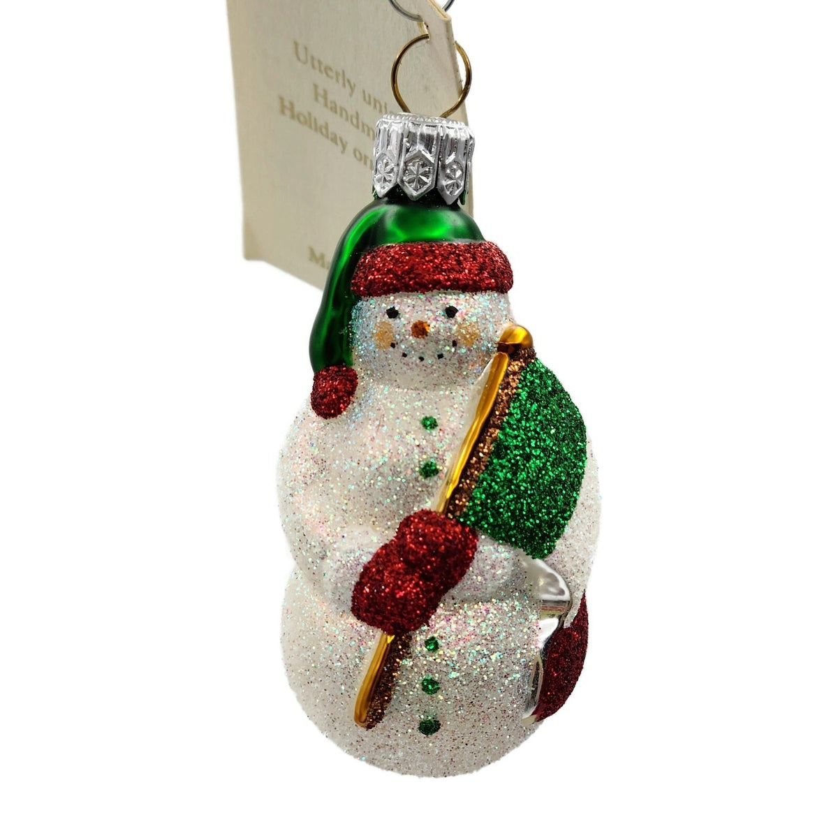 Patricia Breen Miniature Bunker Hill Snowman Green Flag Patriotic Ornament 23290