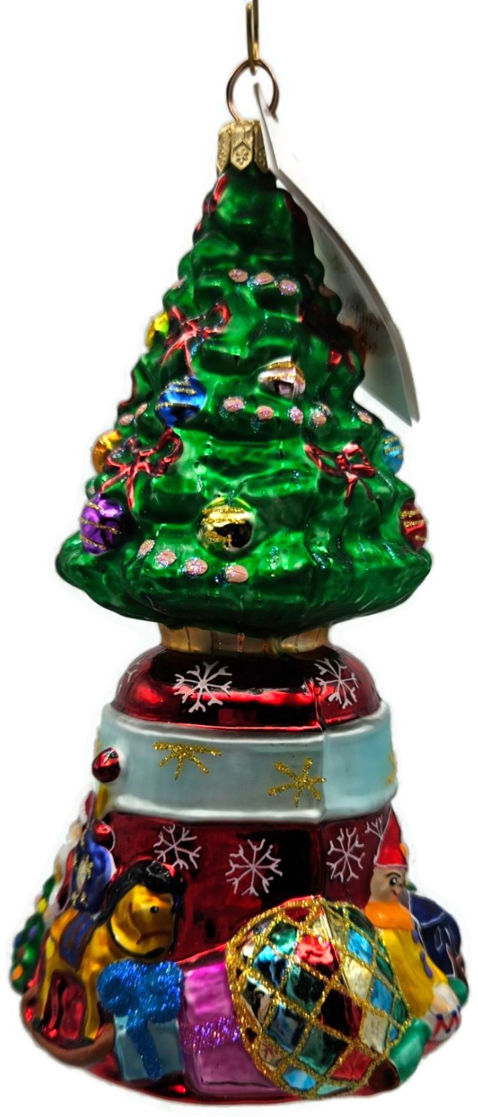 Christopher Radko O'Tannenbell Snowflakes Glass Christmas Tree Ornament 00 019 06