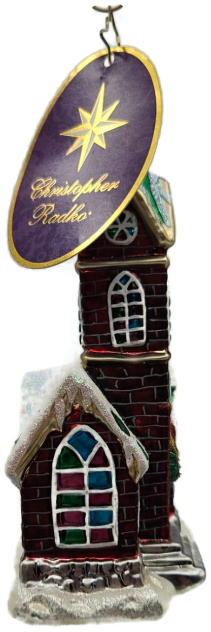 Christopher Radko A Place To Pray Church Glass Christmas Tree Ornament 10169502