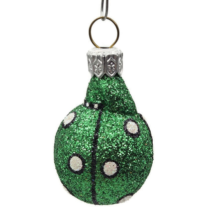 Patricia Breen Ladybug Noel Green Glittered Polka Dots Christmas Ornament 25278