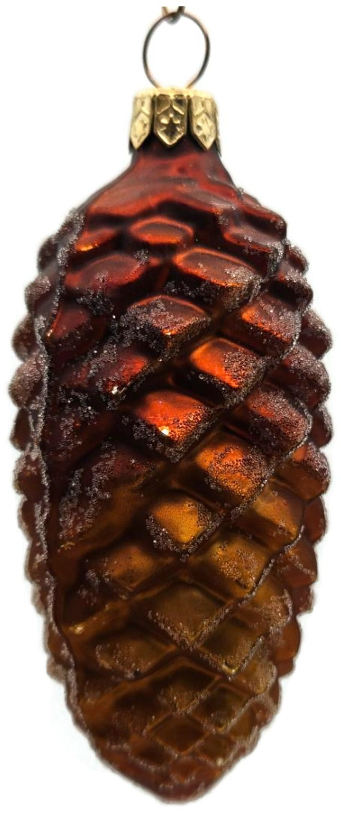 Christopher Radko Forest Frost Brown Pinecone Christmas Tree Ornament 98-496-00