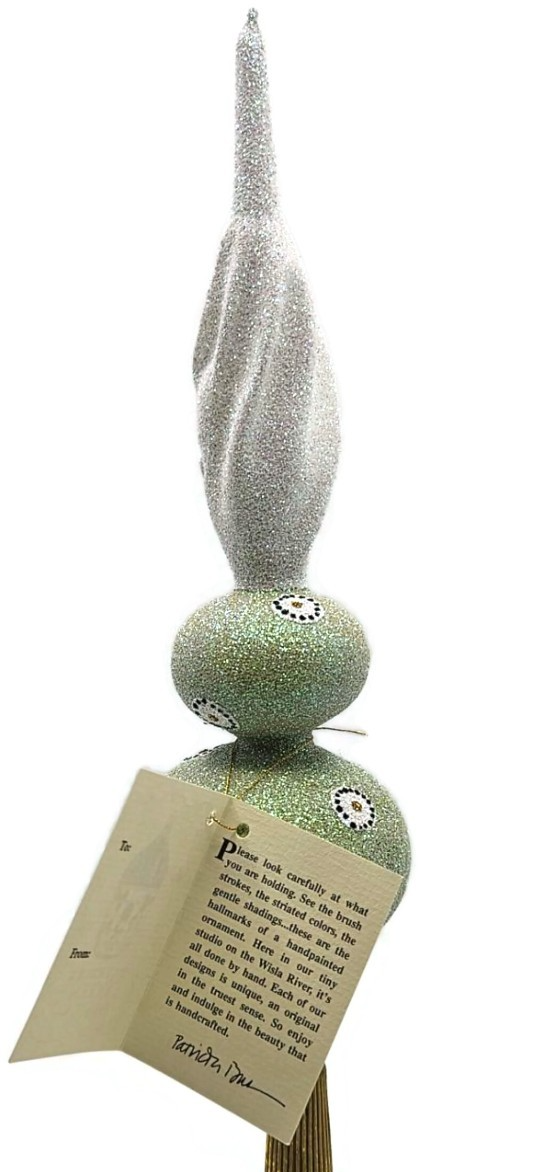 Patricia Breen Miniature Pastel Finial Green Spring Christmas Tree Topper 9900PB2