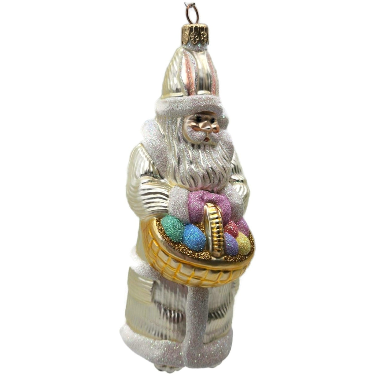 Patricia Breen Easter Santa Pearl Bunny Egg Basket Spring Holiday Ornament 99101