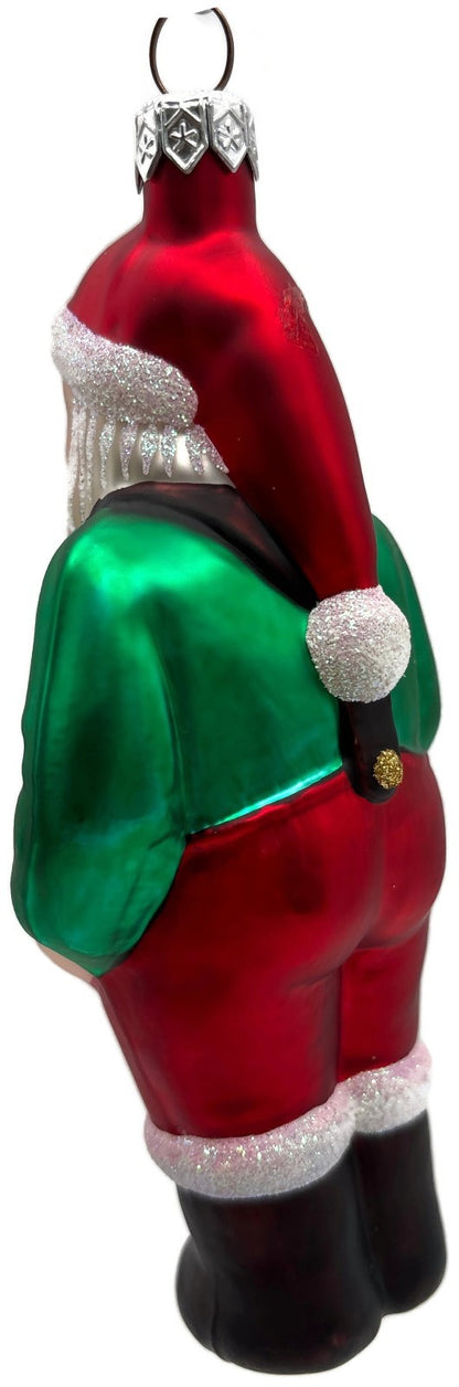 Patricia Breen Workshop Santa Green Shirt Red Pants Christmas Tree Ornament 96532