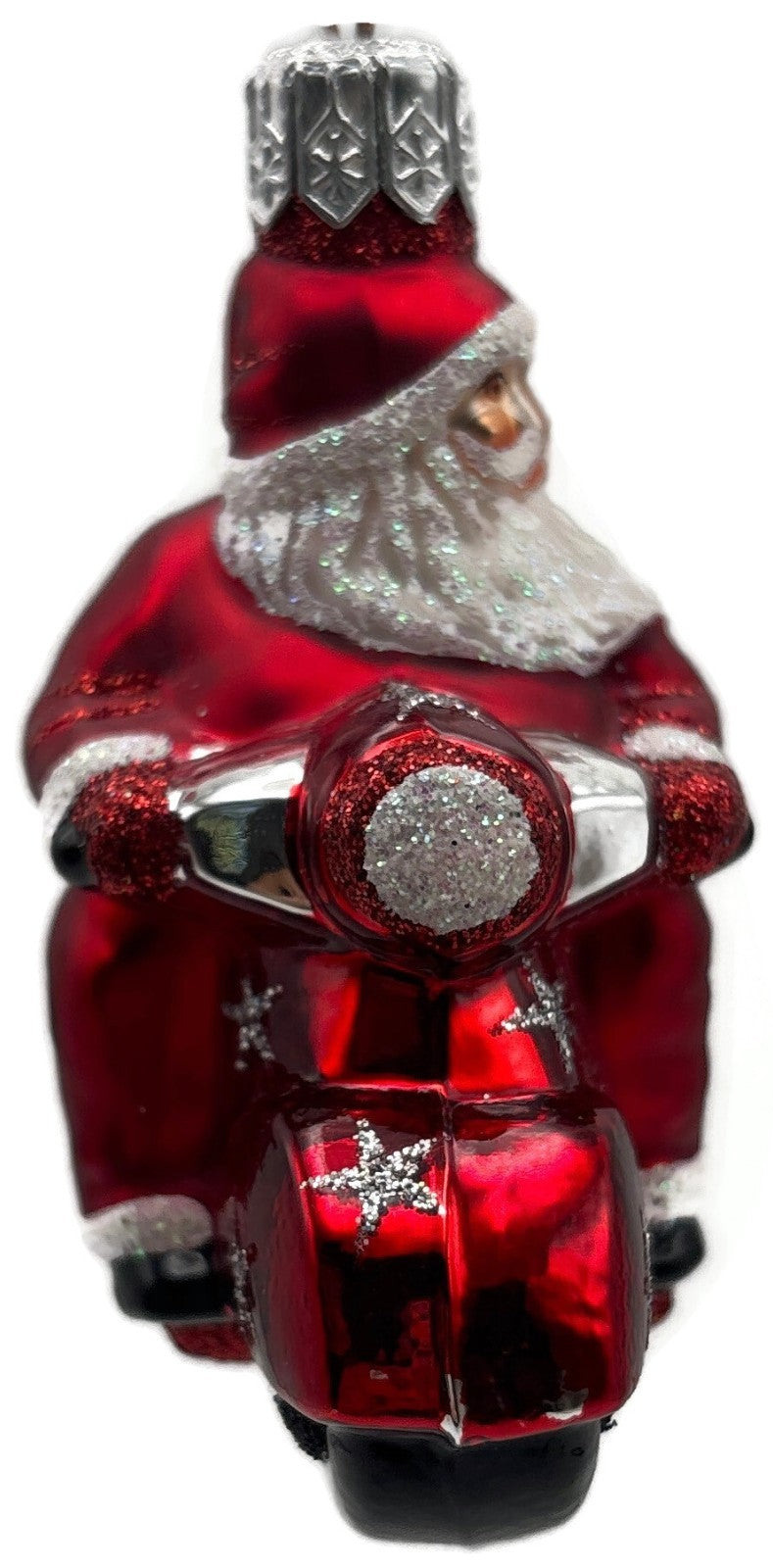 Patricia Breen Ciao Henry Red Santa Motorcycle Plaid Bag Christmas Ornament 22187