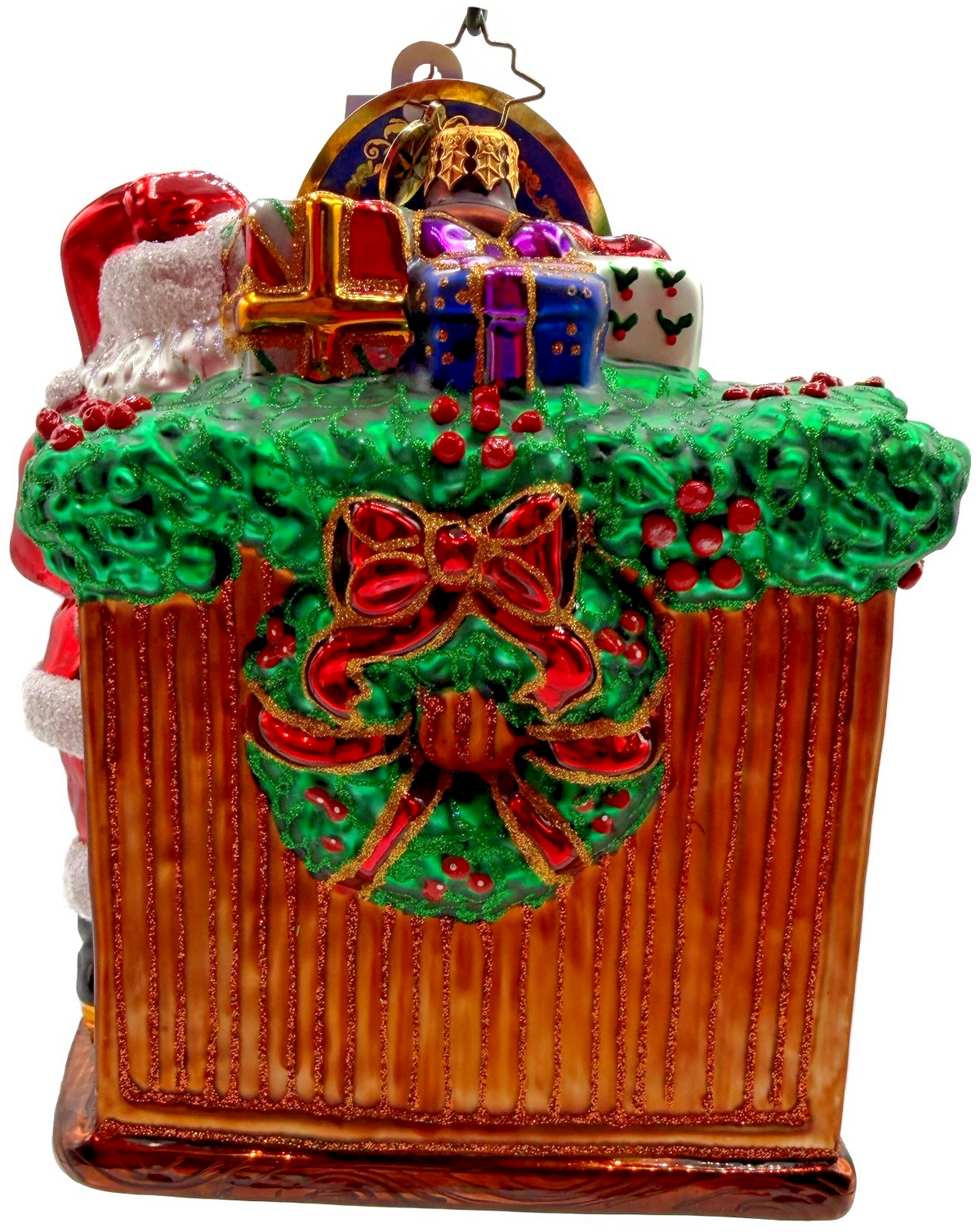Christopher Radko Joyful Visit Santa Claus Fireplace Christmas Ornament 10172979