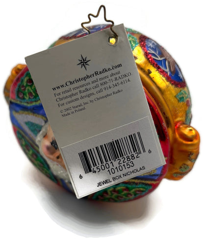 Christopher Radko 2002 Jewel Box Nicholas Santa Glass Ornament 101015310