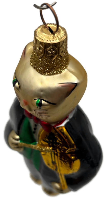 Patricia Breen Fiddling Cat Black Hey Diddle Diddle Christmas Tree Ornament 95058