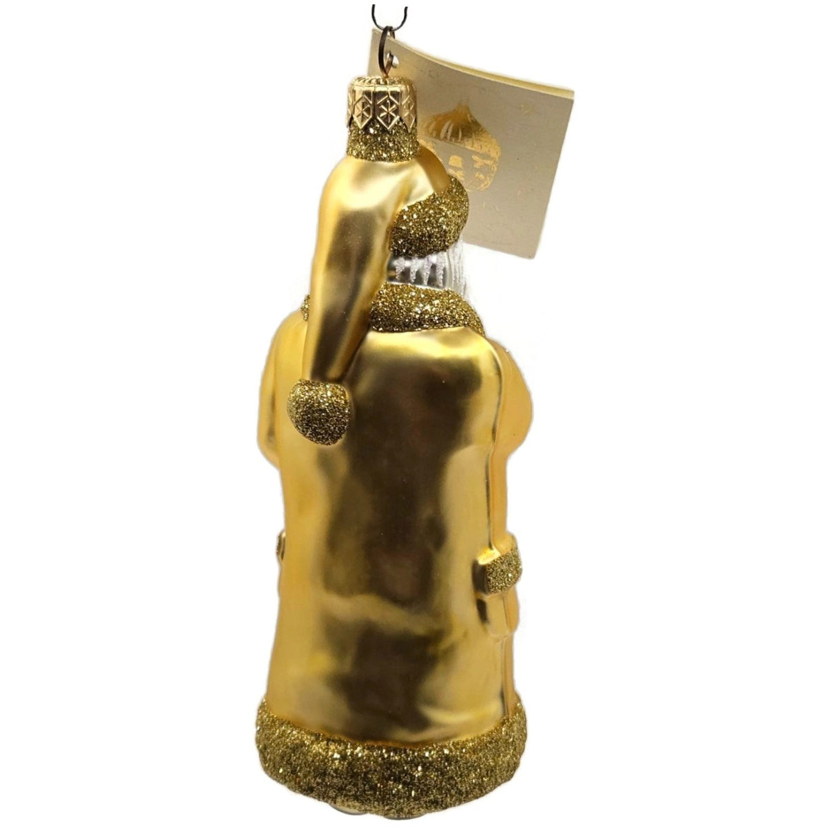 Patricia Breen Shhh Santa Gold Red Bag Glittered Glass Christmas Ornament 96433