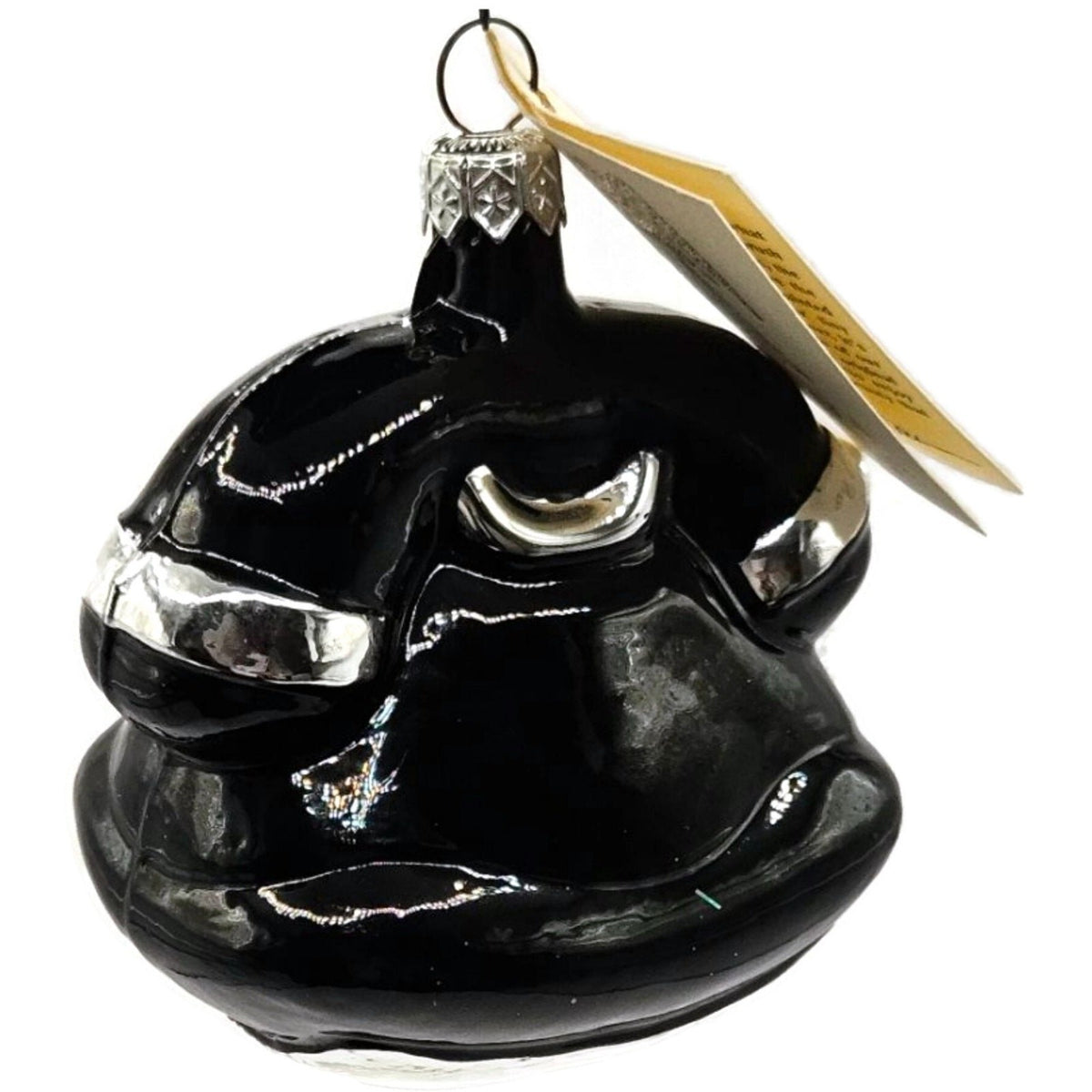 Patricia Breen Fine Phone Black Hand Blown Glass Christmas Tree Ornament 94397