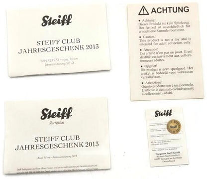 Steiff Club 2013 Annual Loyalty Gift Teddy Bear Rose Pink Mohair 10 CM With COA11