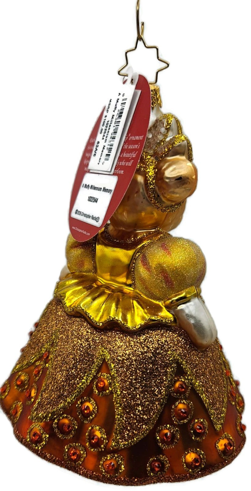 Christopher Radko Muffy Millennium Memory Bear Glass Christmas Ornament 10225445