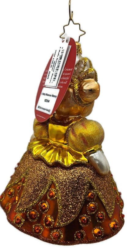 Christopher Radko Muffy Millennium Memory Bear Glass Christmas Ornament 10225445