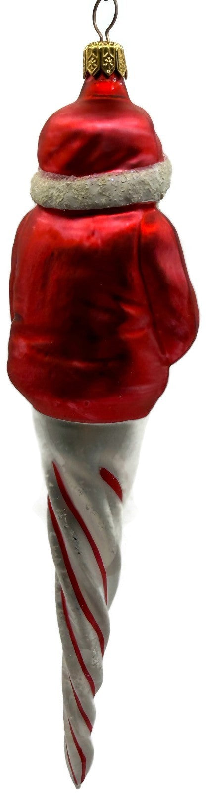 Christopher Radko St. Nickcicle Santa Icicle Glass Christmas Ornament 92 1077