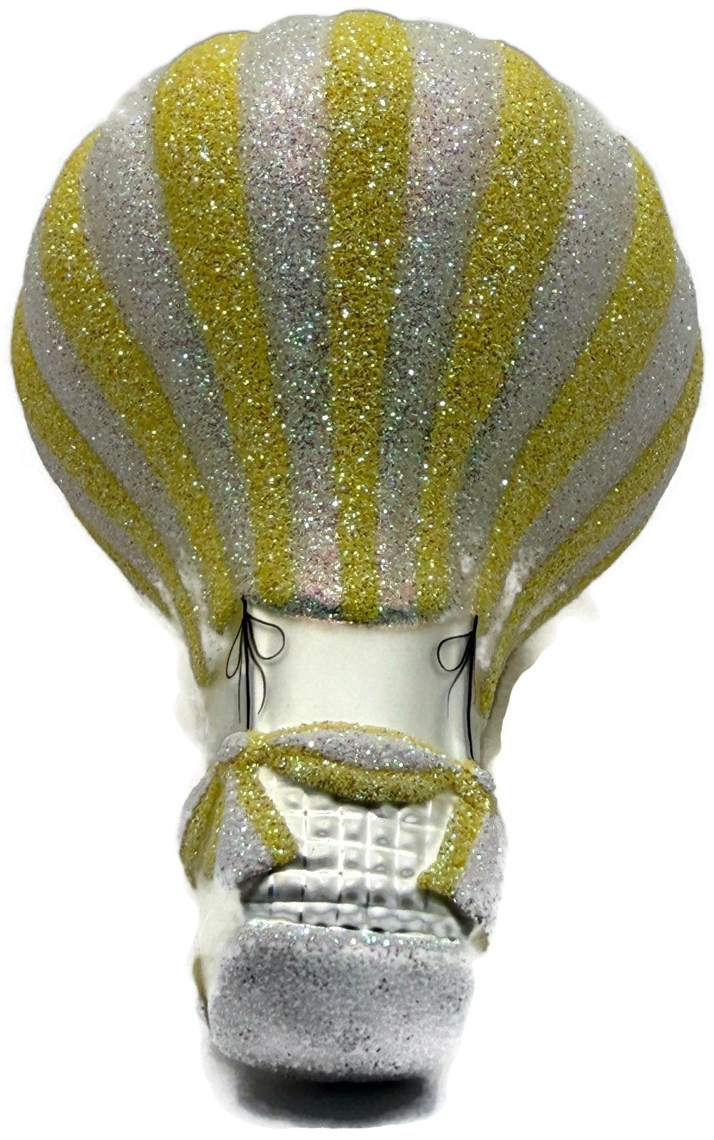 Patricia Breen Petite Balon Lemon Hot Air Balloon Yellow Striped Ornament 21215