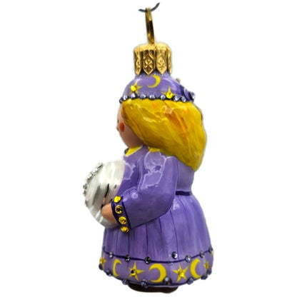 Patricia Breen A Bright Future Violet Moon Stars Purple Halloween Ornament 29042