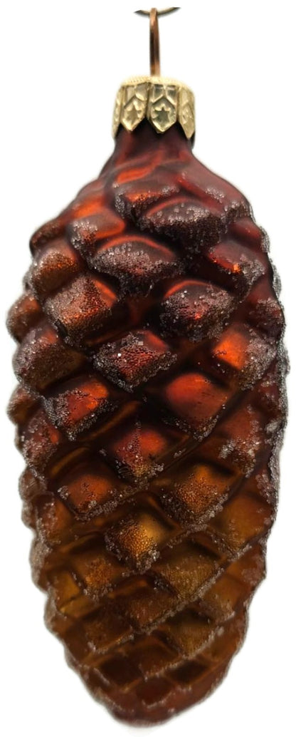 Christopher Radko Forest Frost Brown Pinecone Christmas Tree Ornament 98-496-06