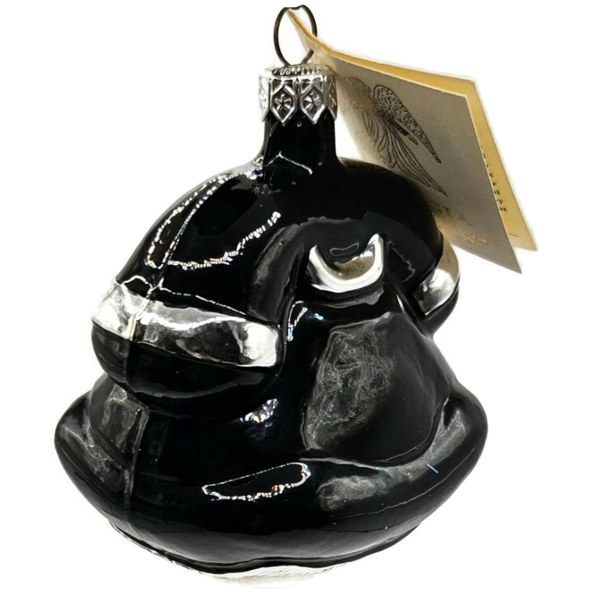 Patricia Breen Fine Phone Black Hand Blown Glass Christmas Tree Ornament 94393