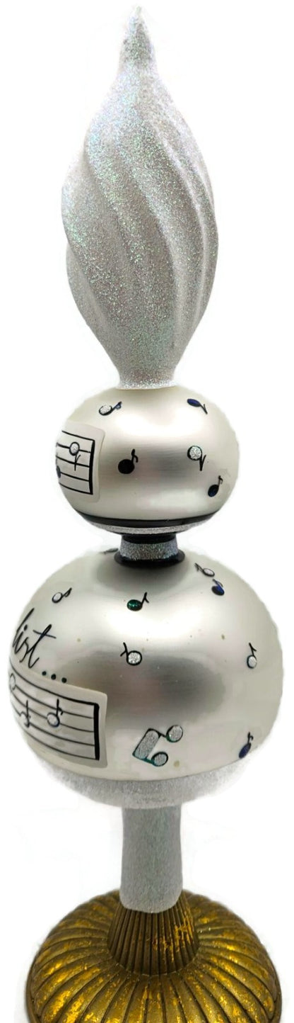 Patricia Breen You Top My List Finial Music Sheet Christmas Tree Topper 97863