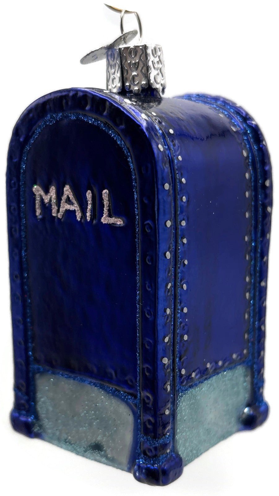 Old World Christmas Mail Box Blue Postal Glass Christmas Ornament OWC 360944