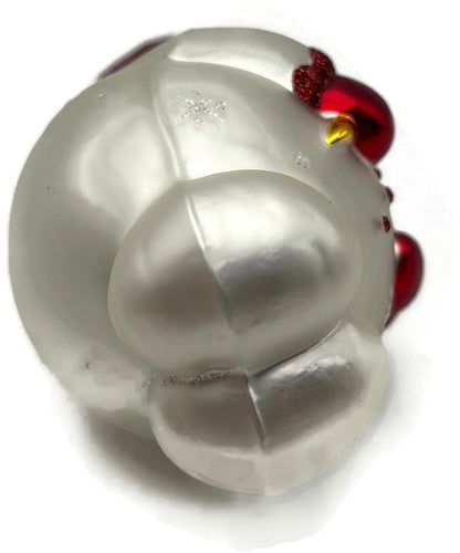 Patricia Breen Snowbaby Red Snowflakes Glass Snowman Christmas Ornament 99369