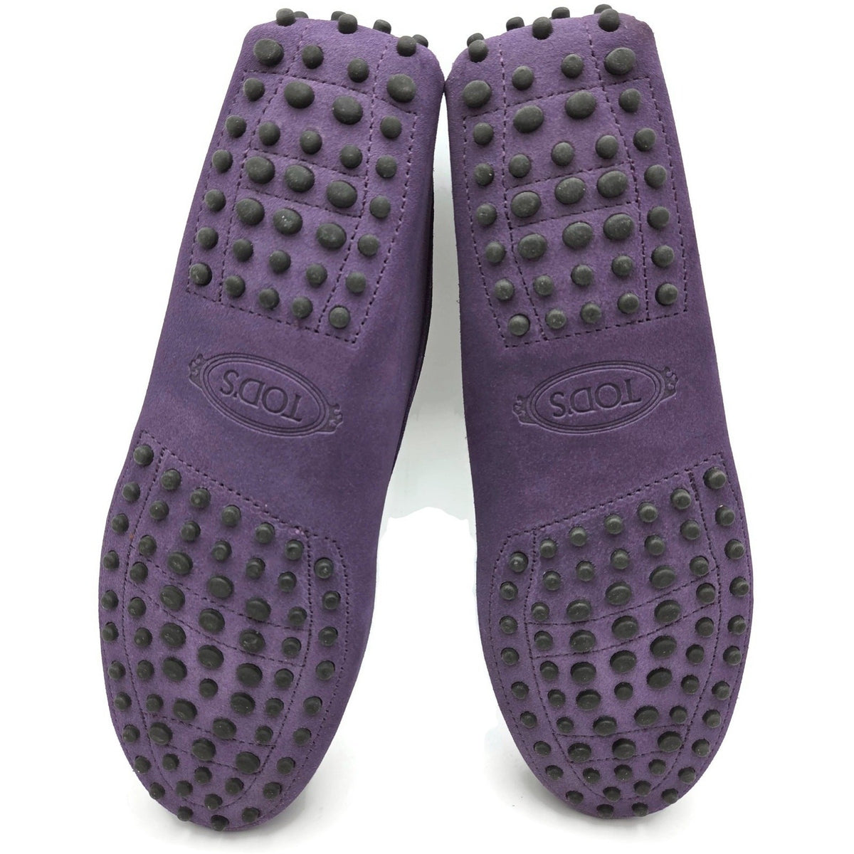 TOD'S Driving Moccasins Loafers Shoes Purple Suede Gommino Womens Size 39.510