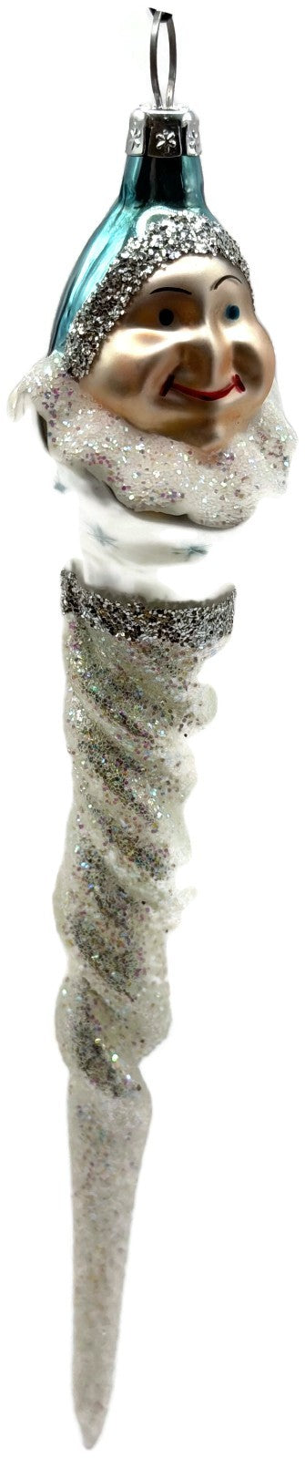 Christopher Radko Jack Frost Twisted Icicle Glass Christmas Ornament 93 333 09