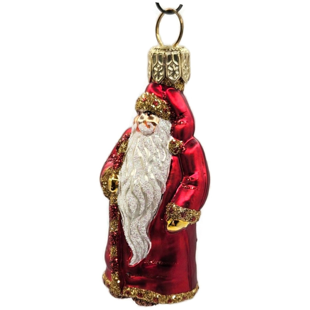Patricia Breen Miniature Candy Cane Santa Red Micro Mini Christmas Ornament 22933